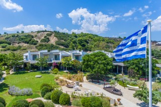 ammouda villas complex greek flag